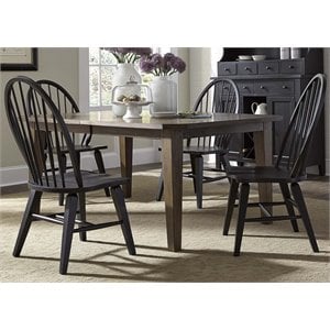 Pemberly Row 5 Piece Rectangular Dining Set with Craftsman Accents
