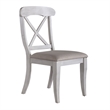 Pemberly Row 5 Piece Pedestal Table Dining Set with X Back Chairs in White