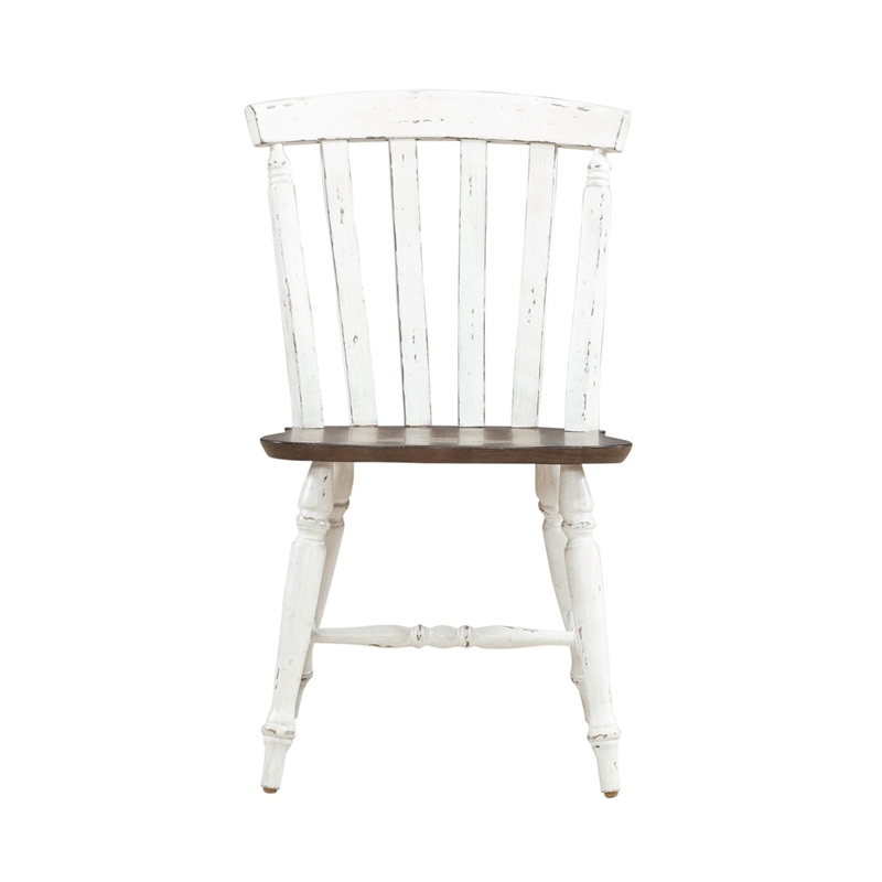 Pemberly Row 3 Piece Drop Leaf Table Set with Slat Back Chairs in White