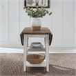 Pemberly Row 3 Piece Drop Leaf Table Set with Slat Back Chairs in White