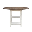 Pemberly Row 3 Piece Drop Leaf Table Set with Slat Back Chairs in White
