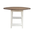 Pemberly Row 3 Piece Drop Leaf Table Set with Slat Back Chairs in White
