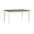 Pemberly Row Rectangular Leg Dining Table with Butterfly Leaf in White