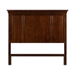 Pemberly Row Queen Panel Headboard with Crown Molding in Rustic Cherry