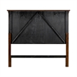Pemberly Row Queen Panel Headboard with Crown Molding in Rustic Cherry