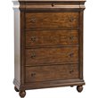 Pemberly Row 5 Drawer Chest with Louis Philippe Styling in Rustic Cherry