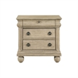 Pemberly Row 3 Drawer Nightstand with Louis Philippe Detail in Saddle Tan