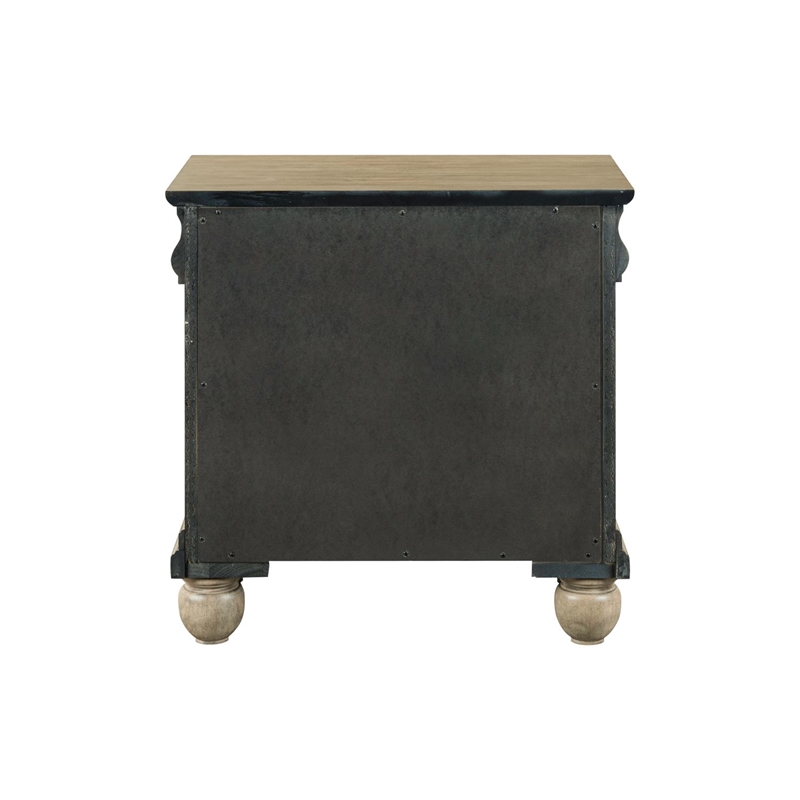 Pemberly Row 3 Drawer Nightstand with Louis Philippe Detail in Saddle Tan