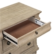 Pemberly Row 3 Drawer Nightstand with Louis Philippe Detail in Saddle Tan