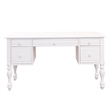 Pemberly Row Cottage Vanity Desk with Felt Lined Drawer in Oyster White