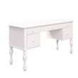 Pemberly Row Cottage Vanity Desk with Felt Lined Drawer in Oyster White