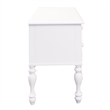 Pemberly Row Cottage Vanity Desk with Felt Lined Drawer in Oyster White