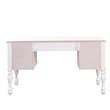 Pemberly Row Cottage Vanity Desk with Felt Lined Drawer in Oyster White