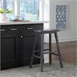 Pemberly Row 30 Inch Sawhorse Bar Stool with Contoured Seat in Slate