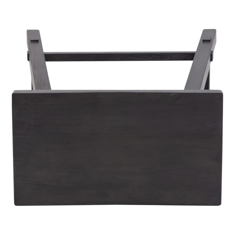 Pemberly Row 24 Inch Sawhorse Counter Stool with Contoured Seat in Slate