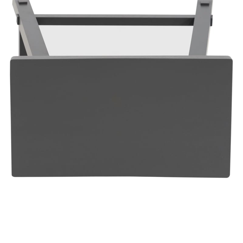 Pemberly Row 30 Inch Sawhorse Bar Stool with Contoured Seat in Gray