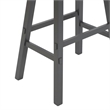 Pemberly Row 30 Inch Sawhorse Bar Stool with Contoured Seat in Gray
