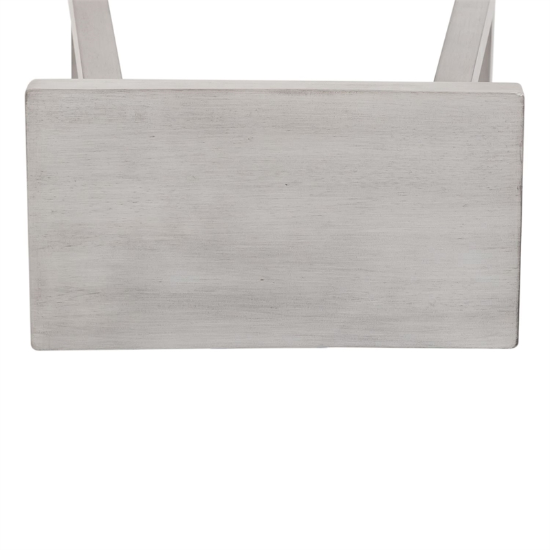 Pemberly Row 30 Inch Sawhorse Bar Stool with Contoured Seat in White
