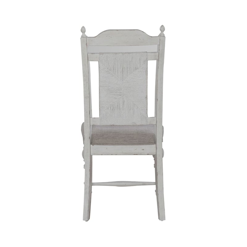 Pemberly Row 5 Piece Pedestal Table Dining Room Set in White