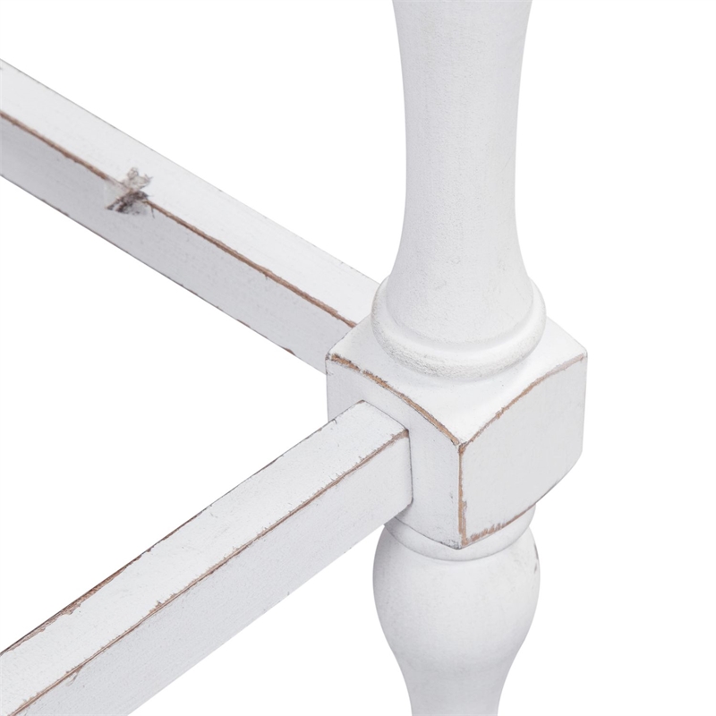 Pemberly Row 5 Piece Gathering Table Dining Room Set in White