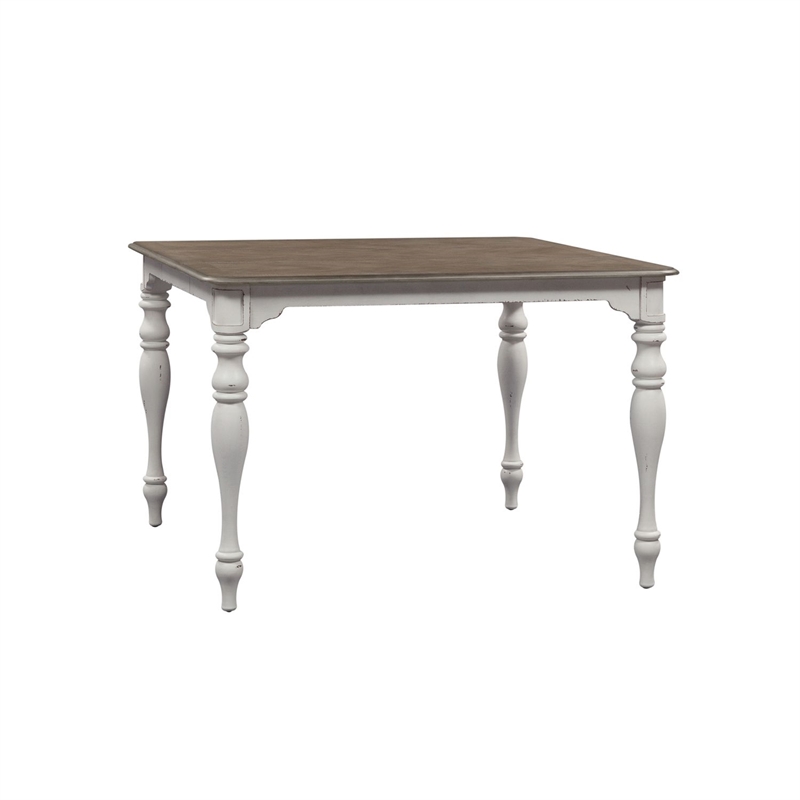 Pemberly Row 5 Piece Gathering Table Dining Room Set in White