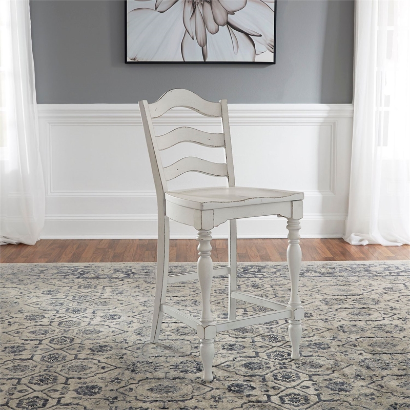 Pemberly Row 5 Piece Gathering Table Dining Room Set in White