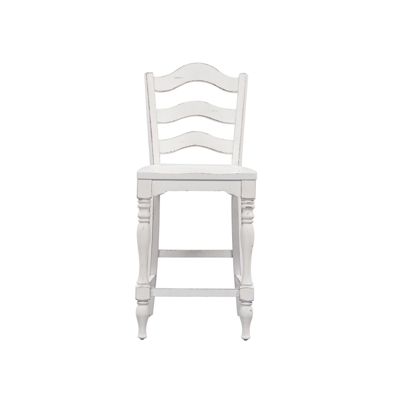 Pemberly Row 5 Piece Gathering Table Dining Room Set in White