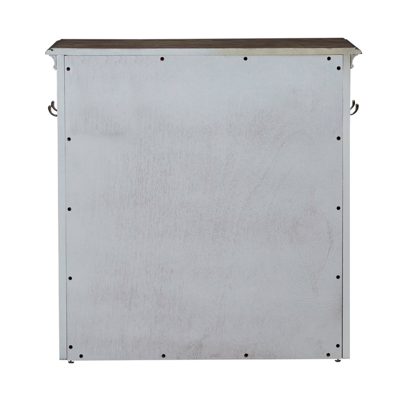 Pemberly Row Pet Feeder Cabinet with Drawers and Leash Hooks in White