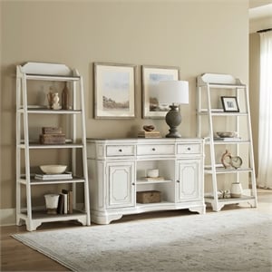 Pemberly Row 3 Piece Dining Room Server Set with Piers in White