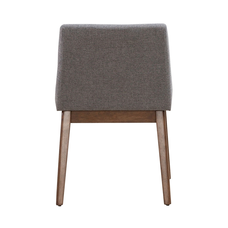 Pemberly Row Upholstered Side Chair with Tapered Legs Set of 2 in Brown