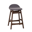 Pemberly Row 24 Inch Upholstered Counter Chair Set of 2 in Grey