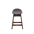 Pemberly Row 24 Inch Upholstered Counter Chair Set of 2 in Grey