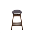 Pemberly Row 24 Inch Upholstered Counter Chair Set of 2 in Grey