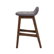 Pemberly Row 24 Inch Upholstered Counter Chair Set of 2 in Grey