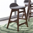 Pemberly Row 24 Inch Upholstered Counter Chair Set of 2 in Grey