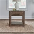 Pemberly Row 3 Piece Cocktail and End Table Set with Planked Tops in Brown
