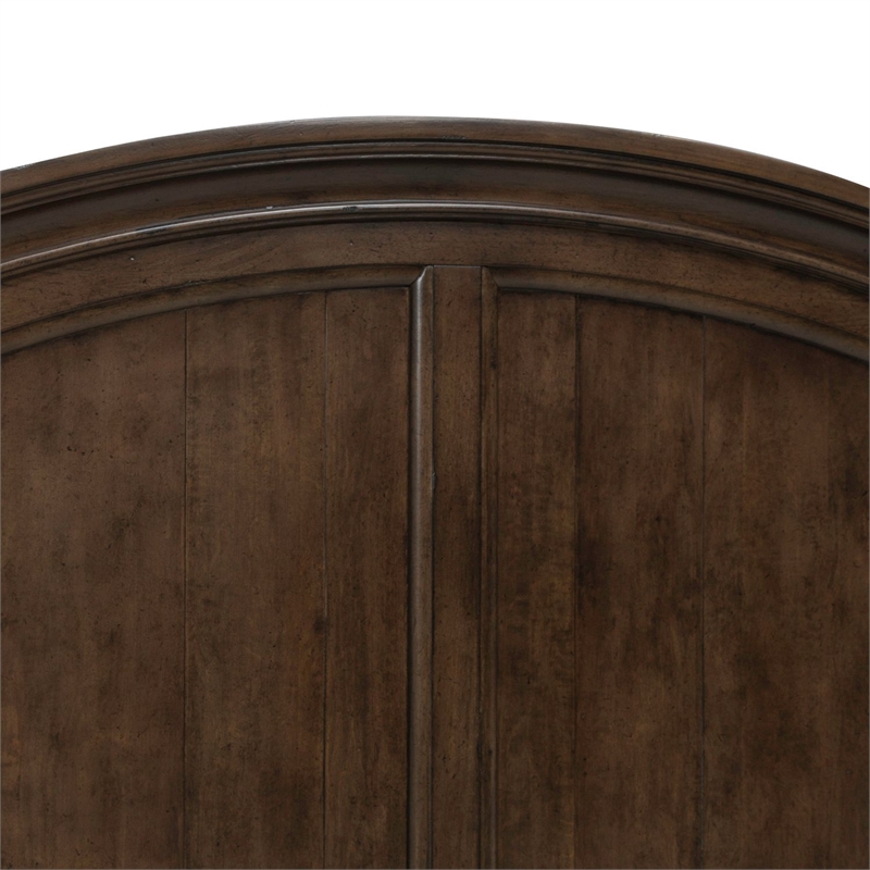 Pemberly Row King Arched Poster Headboard with Turned Posts in Cherry