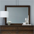 Pemberly Row Landscape Mirror with Beveled Edge and Bead Molding in Cherry