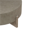 Pemberly Row Round Cocktail Table with Faux Concrete Top in Brown