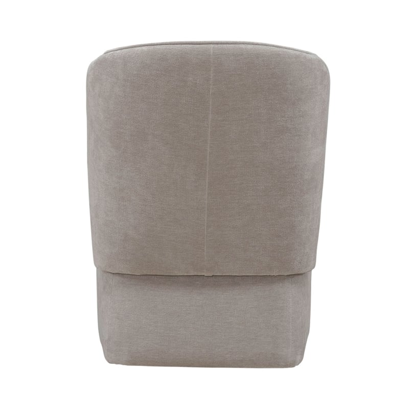 Pemberly Row Rounded Arm Dining Chairs with Casters Set of 4 in Truffle
