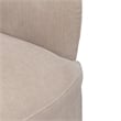 Pemberly Row Squared Arm Dining Chair with Casters in Wicker