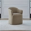 Pemberly Row Squared Arm Dining Chair with Casters in Wicker
