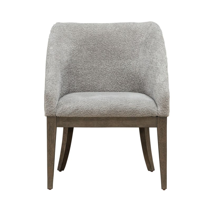 Pemberly Row Upholstered Side Chairs with Nail Head Trim Set of 2 in Brown