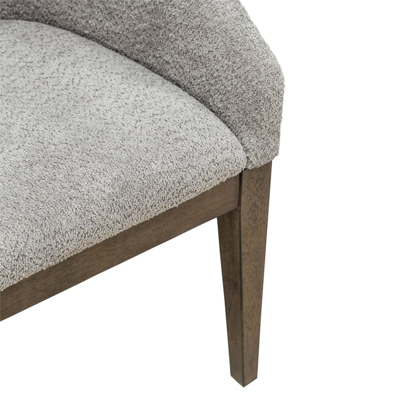 Pemberly Row Upholstered Side Chairs with Nail Head Trim Set of 2 in Brown