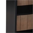 Pemberly Row 48 Inch Bookcase with Adjustable Shelves in Black