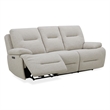 Pemberly Row Power Reclining Sofa with Zero Gravity and Memory Foam in White