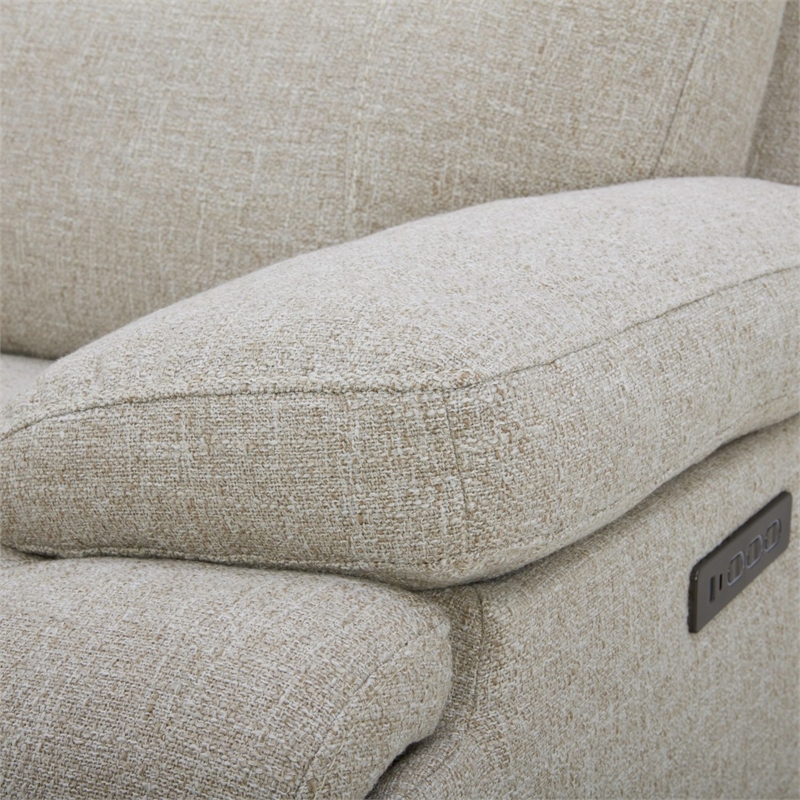 Pemberly Row Power Reclining Sofa with Zero Gravity and Memory Foam in White
