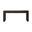 Pemberly Row Accent Console Table with Planked Top and Drawers in Brown
