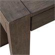 Pemberly Row Accent Console Table with Planked Top and Drawers in Brown
