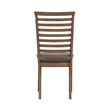 Pemberly Row Upholstered Ladder Back Side Chair Set of 2 in Brown